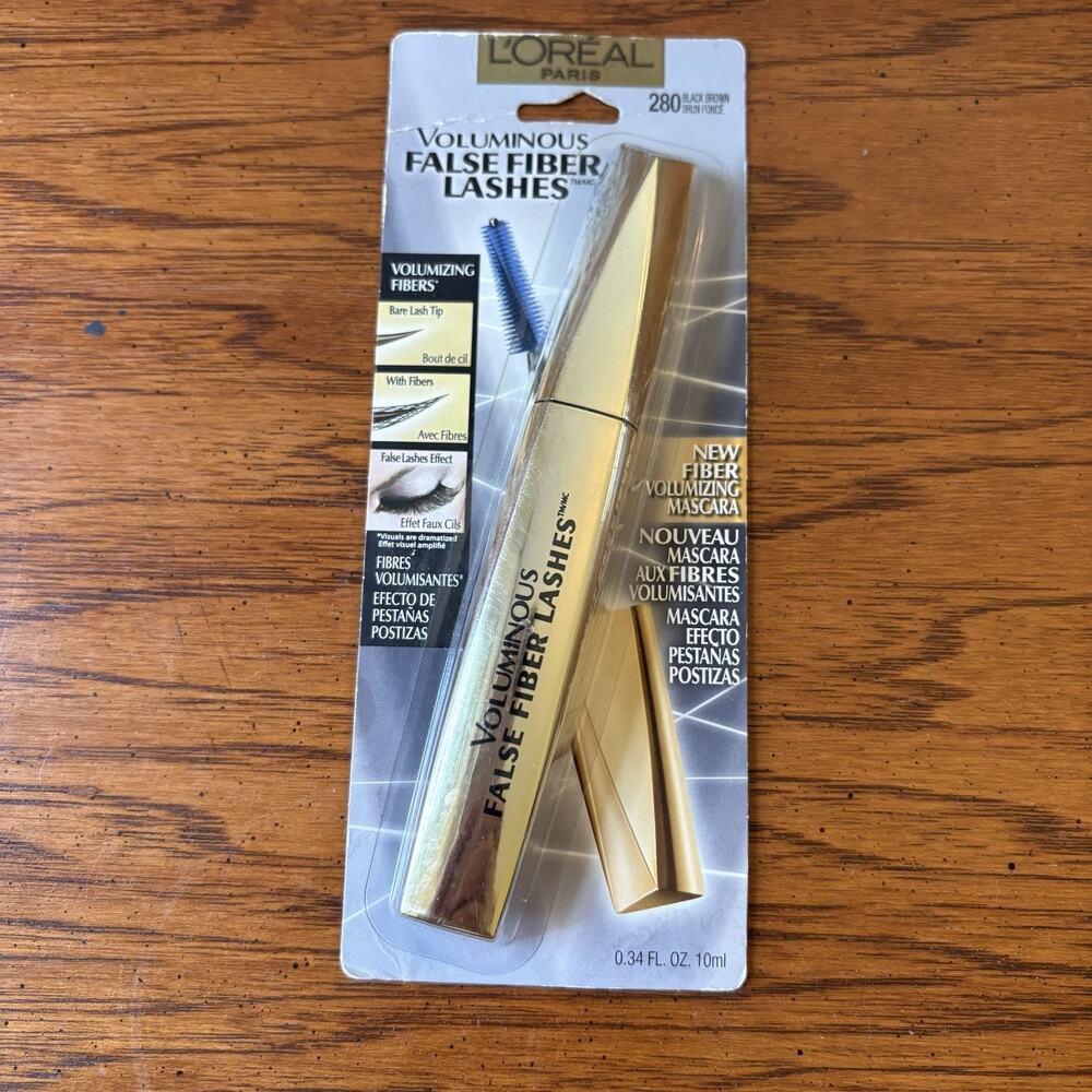 L'Oreal Paris Voluminous False Fiber Lashes Mascara #280 Black Brown NEW